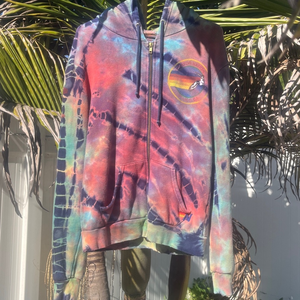Aviator Nation Rare Deadstock Tie Dye Zip Up Hoodie -HTF - Picture 3 of 17